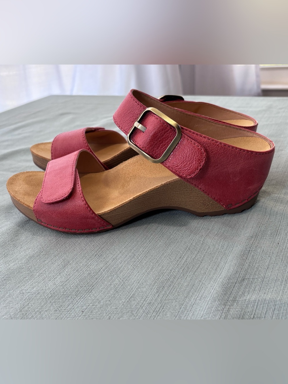Dansko Women's Coral Leather Buckle Slide Sandals 39 - Picture 6 of 7